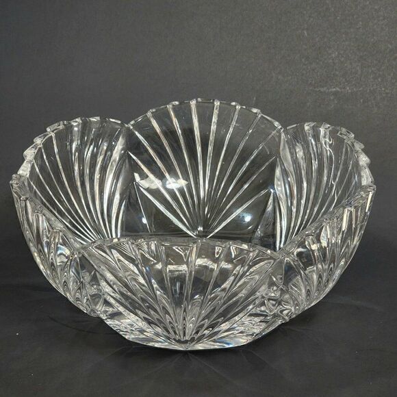 Noritake 9" Centerpiece Bowl Salad Fruit Bowl Glass Crystal Treasure Vintage - Picture 1 of 8